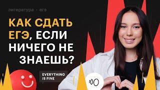 Как сдать ЕГЭ по литературе, если ничего не знаешь?