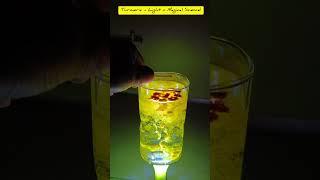 Turmeric + water + light =Magic vs Science #TurbineGlowExperiment#TurmericGlow#TyndallEffect