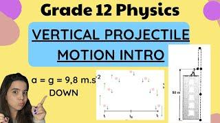 Grade 12 Vertical Projectile Motion: Introduction: Gr 12 Physics