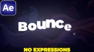 BOUNCE TEXT Animation in After Effects | NO EXPRESSIONS