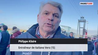 Réaction de Philippe Allaire, entraîneur de Italiano Vero (20/11 à Paris-Vincennes)