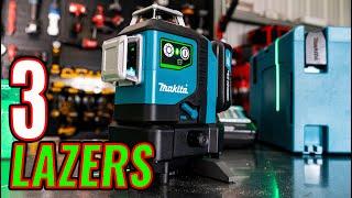 SELF LEVELING! Makita 12V 3-Plane Green Laser Level Review [ SK700GD]