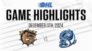 OHL Highlights: Brantford Bulldogs @ Brampton Steelheads Dec. 11, 2024