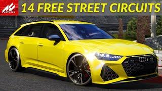 14 FREE Street Circuits From All Around The World! - Assetto Corsa 2023 - Download Links!