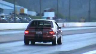 Mustang Lx vs Pink Puss Honda drag race