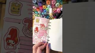 Kawaii sticker journal #kawaiistickers #kawaii #journal #journaling #sanrio #kuromi #journal