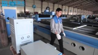 JQ 750W pipe&flat laser cutting machine with hand exchange table