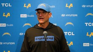 Jim Harbaugh Postgame Press Conference vs Cardinals | LA Chargers