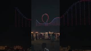 Drone show dubai #dubaishort #mydubai #dubaiexpo2020 #lightshow #jbr #beach #travel #dubaiskyline