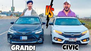 CIVIC VS GRANDE DRAG RACE FOR $100000  ANAS BHAI KO GUSSA A GAYA  ||