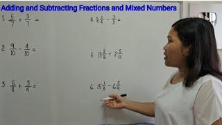 ADDING AND SUBTRACTING SIMPLE FRACTIONS AND MIXED NUMBERS