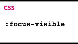 what is :focus-visible | JSer - CSS is fun!