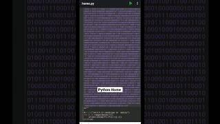ASCII Home in python  || python coding status  #shorts   #programming  #python