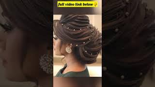 Wedding/party special bun hairstyle  #short #shorts #ytshorts