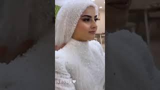 Muslim bride dazzles with her veil choice #bride #wedding #muslimbrides  #bridalveil #weddingdress