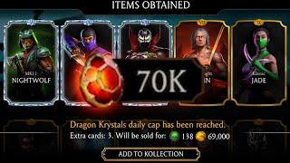 MK Mobile. I Spent 70K Dragon Krystal's on SPAWN Pack!