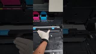 Konica Minolta bizhub Waste Toner Bottle Replacement.