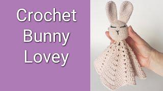 How to Crochet a Bunny Lovey, Crochet Security Blanket [Crochet Lovey]