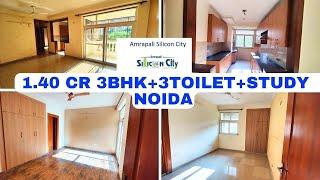 Amrapali Silicon City Sector 76 Noida | Near Metro | 3 BHK+ 3 Toilets+ Study | 1545 SQFT | 1.40 Cr