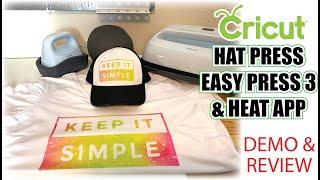 CRICUT HAT PRESS, EASY PRESS 3  & HEAT APP DEMO & REVIEW |  INFUSIBLE INK, IRON-ON VINYL | SHIRTS