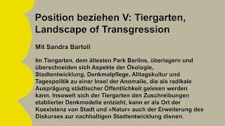 Sandra Bartoli: Mensch-Natur-Netzwerke im Tiergarten | ZfL Berlin