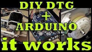 DIY DTG flatbed with Arduino: First printing / Первые испытания