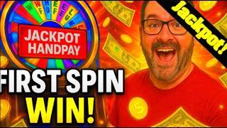 FIRST SPIN JACKPOT HAND PAY!