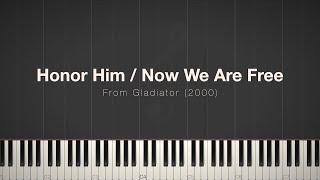 Now We Are Free / Honor Him (from "Gladiator") - Hans Zimmer \\ Synthesia Piano Tutorial