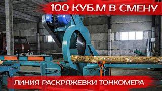 Линия раскряжевки тонкомера 100 куб.м в смену