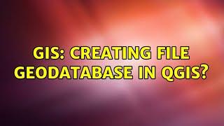 GIS: Creating File Geodatabase in QGIS?