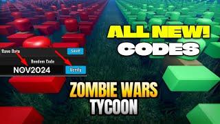 ALL NEW! ZOMBIE WARS TYCOON CODES! | ROBLOX ZOMBIE WARS TYCOON 