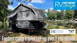 FASTEST camp trailer set-up ever? You decide. 2021 Cub Frontier Camper Trailer.