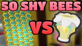 50 Shy Bees VS Petal Planter! - Bee Swarm Simulator