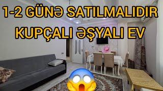 1-2 GÜNƏ SATILMALIDIR️KUPÇALI ƏŞYALI HAZIR KÖÇ YAŞA EV️                         #mulkevalqısatqısı