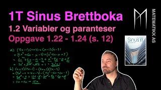 1.2 Variabler og paranteser - Oppgave 1.22 - 1.24 (s. 12)