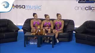 Anastasia ZIUBINA, Ekaterina PYKHTOVA & Elena IVANOVA (RUS) - 2017 Aerobics Europeans, trios final