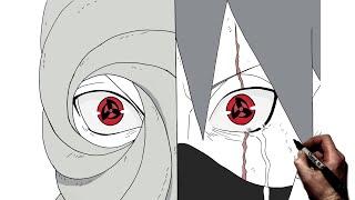 How To Draw Kakashi/Obito | Step By Step | Naruto