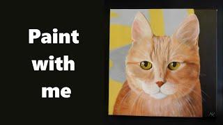 Paint with me: a very regal cat portrait