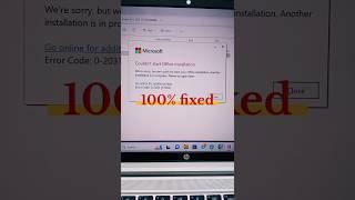 Microsoft office error code: 0-2031 (17003) during setup installation