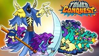 Tower Conquest АРМИЯ МЕРТВЕЦОВ! Игровой мультик для детей про БОИ и СРАЖЕНИЯ на АРЕНЕ