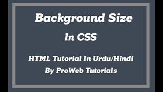 Background Size In CSS