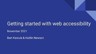 Getting Started with Web Accessibility (Learn with Scholars Portal)