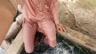 Cute Boy Tubewell Swimming Vlog  New Boy Tube well Video  #swim