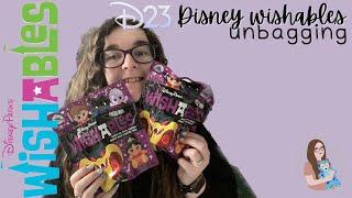 D23 wishables unbagging | Disney Parks Wishables good vs evil plush blind bags