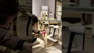 Luxury Fendi Marble Table #luxurymarble #luxuryfurniture #fendihome #marbletable #diningtable
