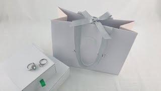 Paper Gift Bags With Ribbon Handle