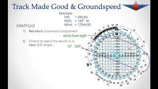 Track Made Good and Groundspeed on CR-3 navigation computer