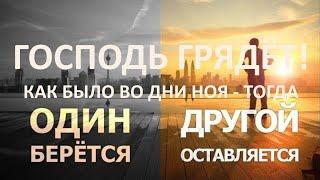 Дни Ноя в Ноябре - ТОГДА один берётся, другой оставляется! Господь грядёт! Восхищение близко!