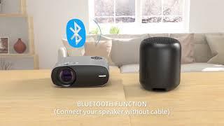 TENKER WiFi Bluetooth Projector, 9500L Native 1080P Projector, Full HD Outdoor Movie Projector