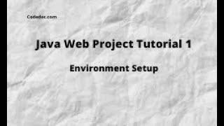 Java Project Tutorial 1: How to Setup Eclipse and MYSQL to develop a Java web Application